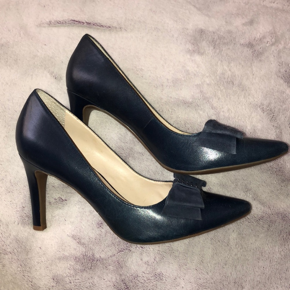 Franco Sarto Navy Heels